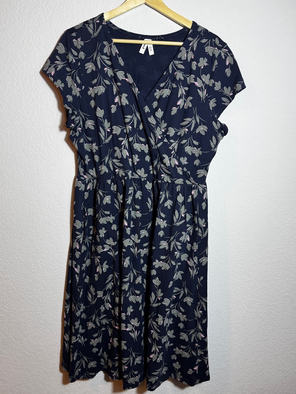 PACT Floral Midi Dress Blue Size XXL casual feminine